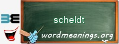 WordMeaning blackboard for scheldt